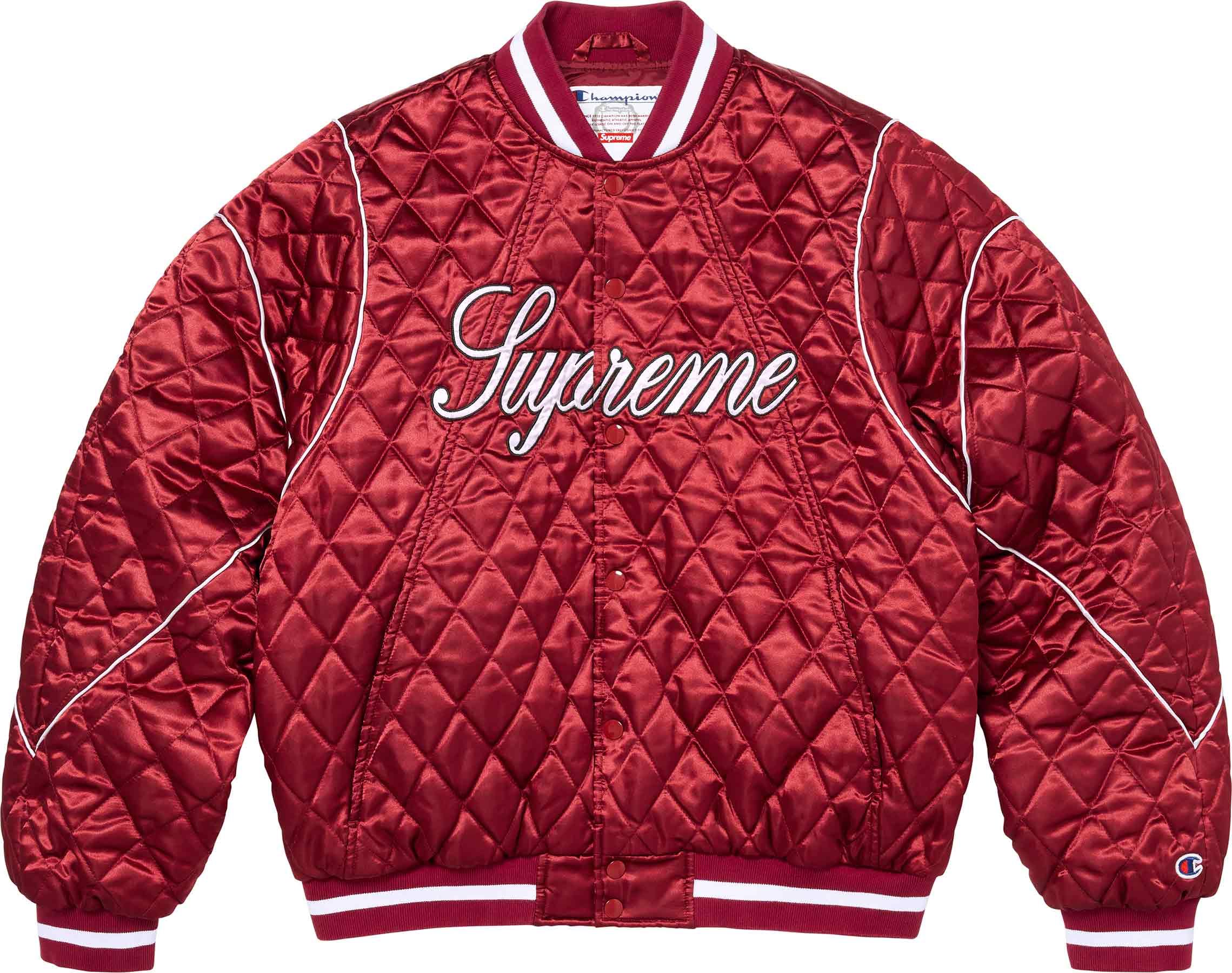 Supreme(シュプリーム) 2026FW Week3 Supreme®/Champion® Quilted Satin Varsity Jacket