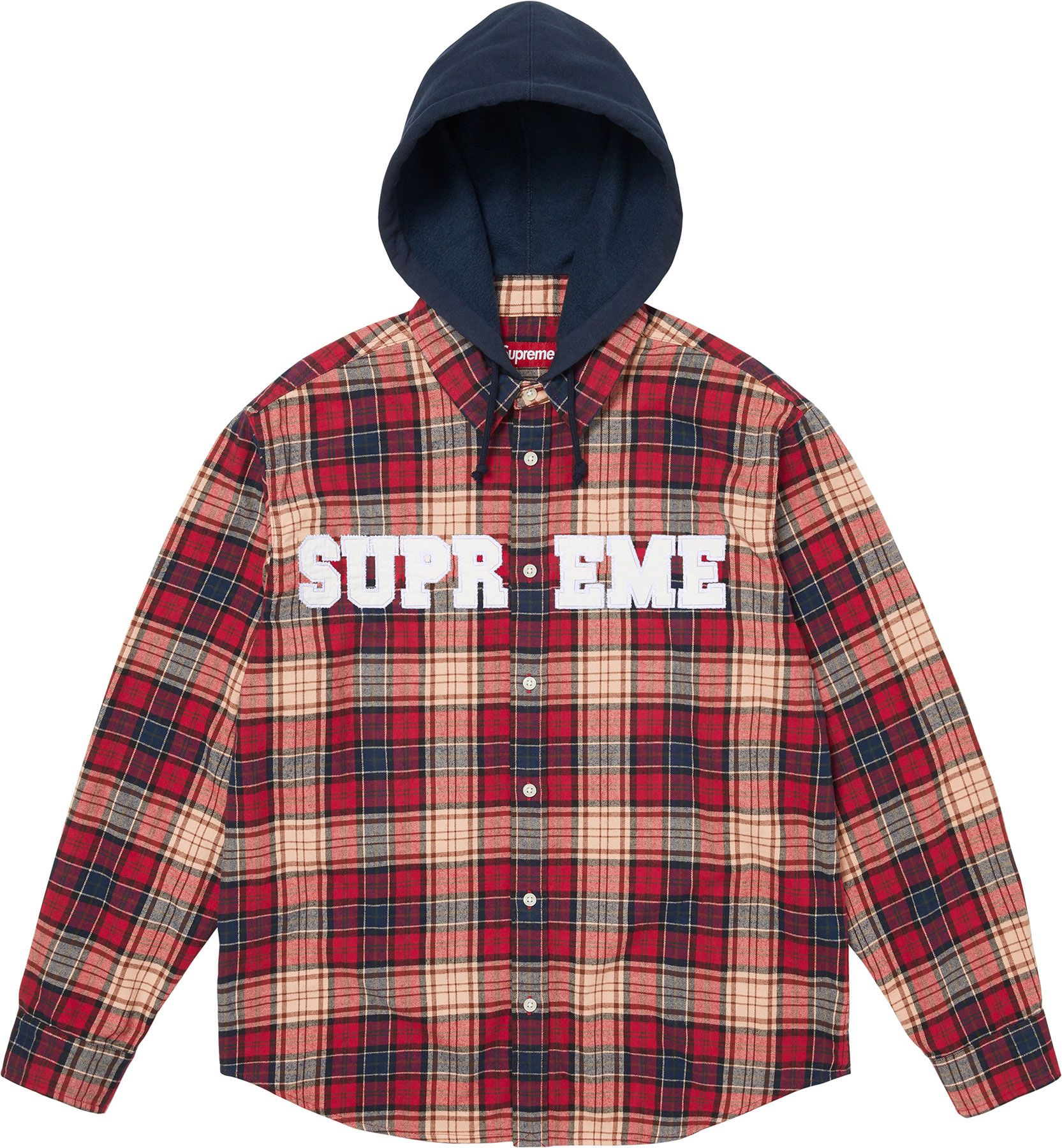 Supreme(シュプリーム) 2026FW Week1 Appliqué Hooded Flannel Shirt
