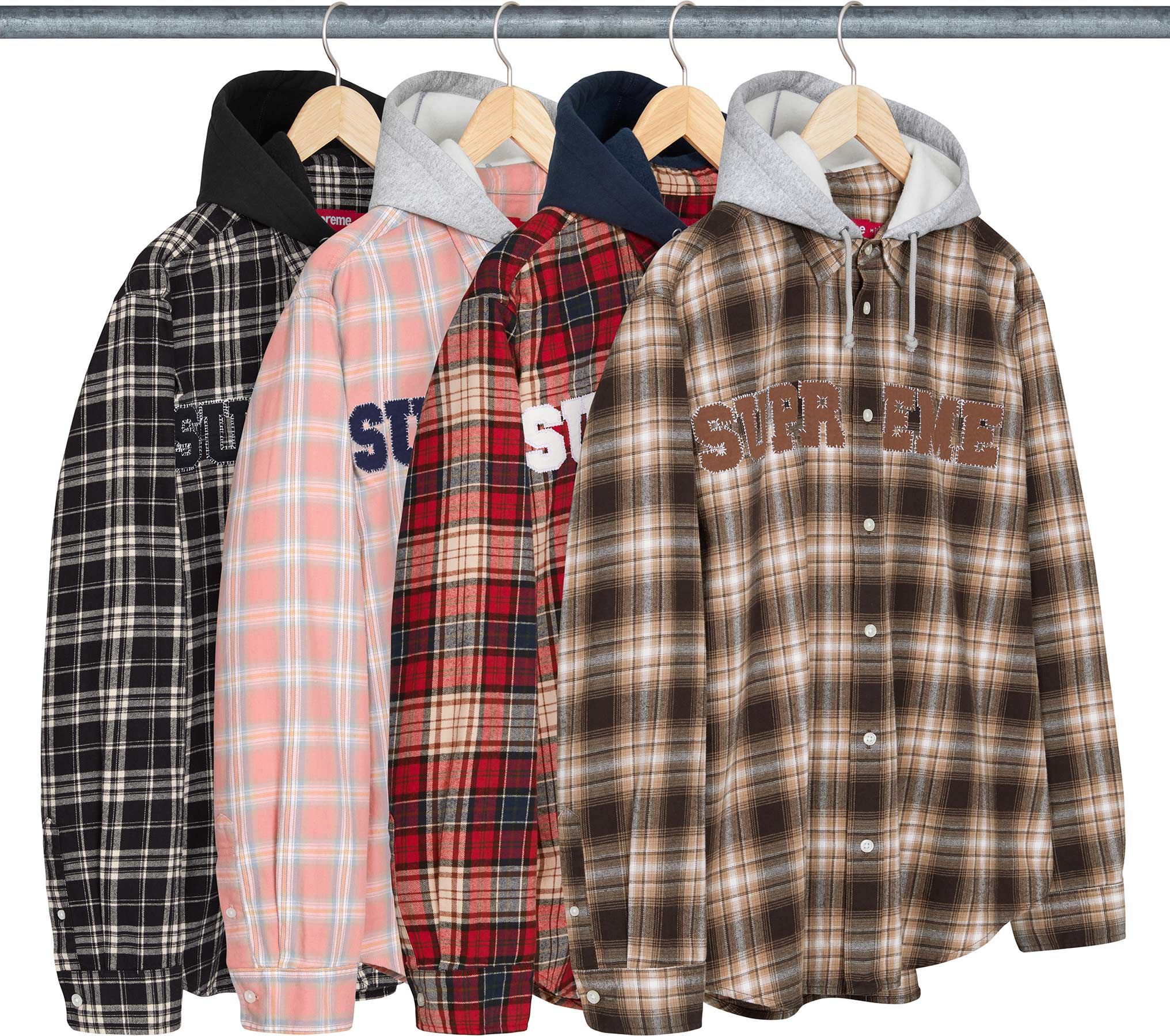 Supreme(シュプリーム) 2026FW Week1 Appliqué Hooded Flannel Shirt