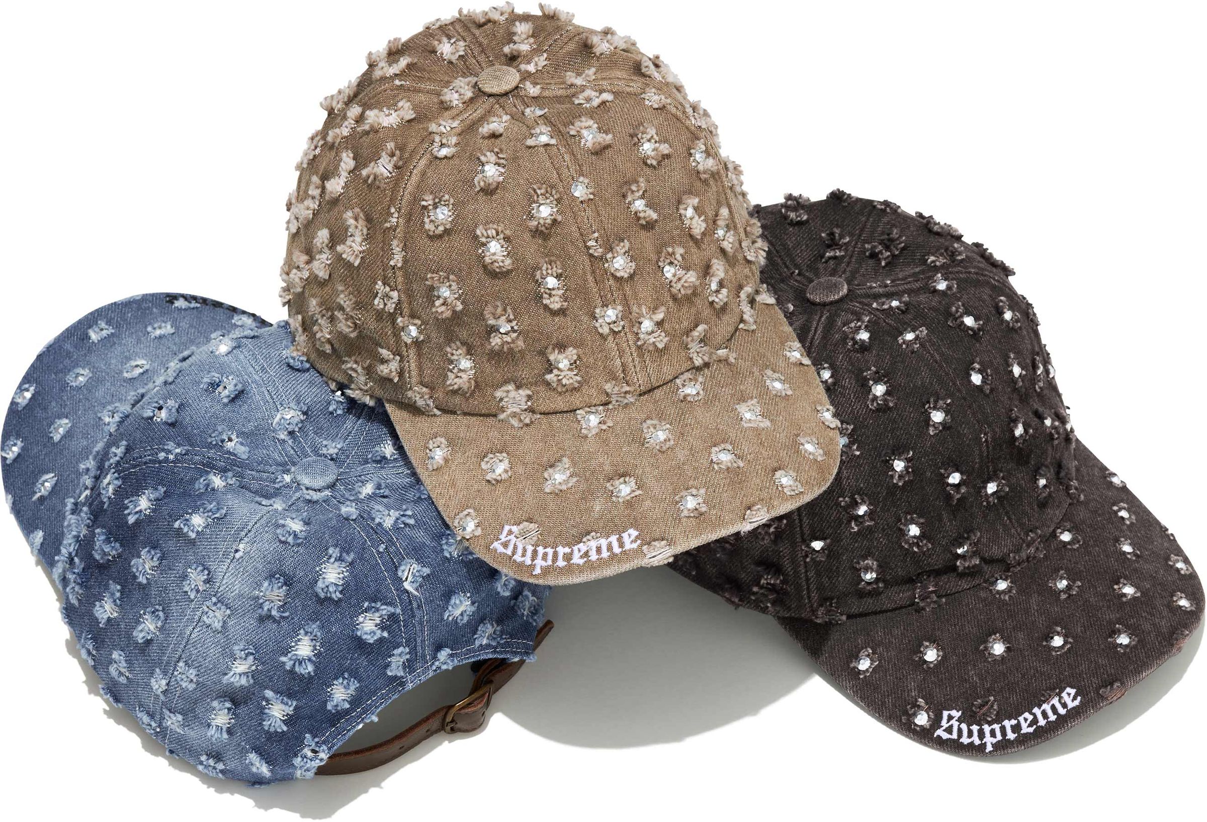 Supreme(シュプリーム) 2026FW Week1 Hole Punch Rhinestone Denim 6-Panel
