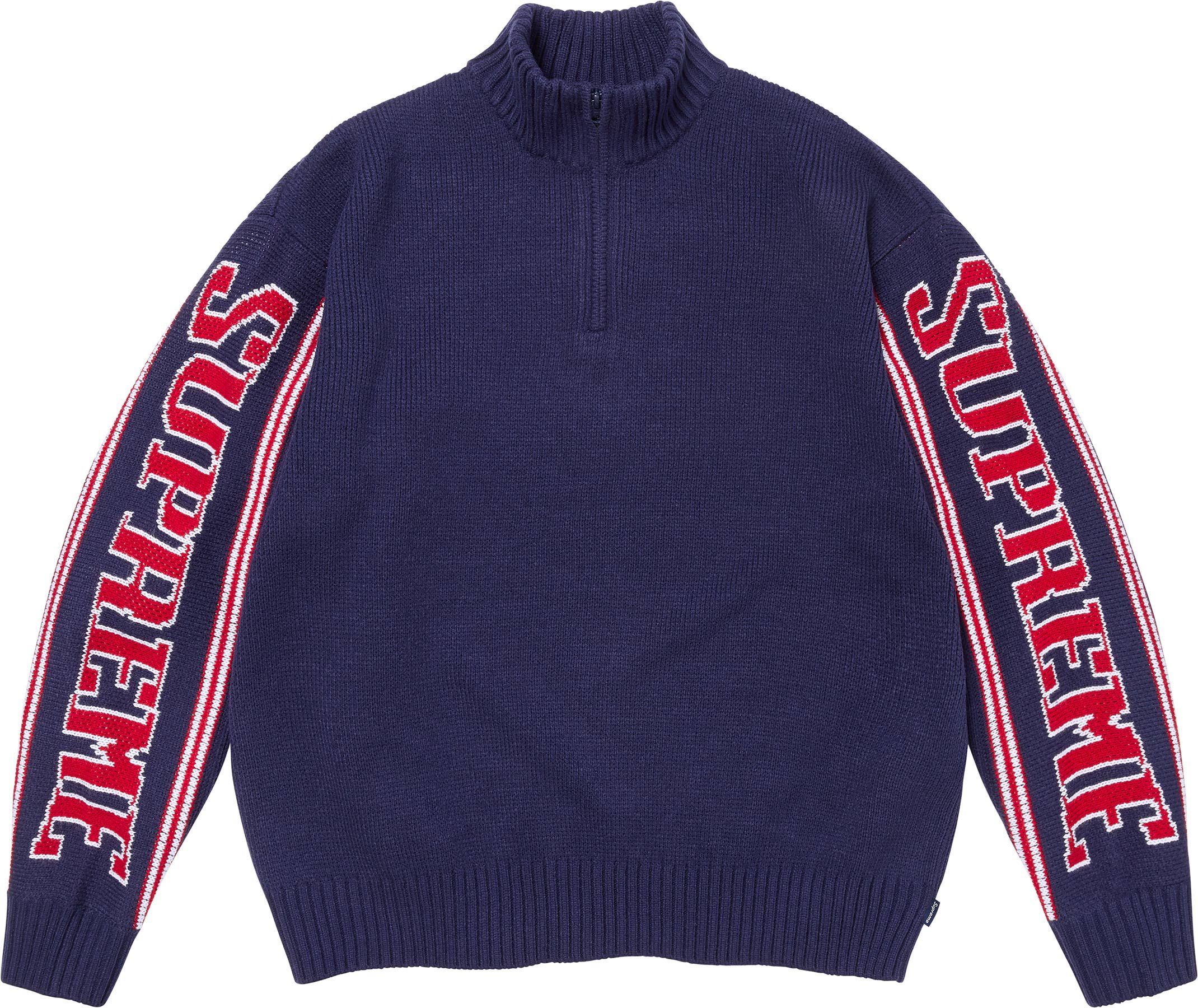 Supreme(シュプリーム) 2026FW Week1 Jacquard Sleeve Half Zip Sweater