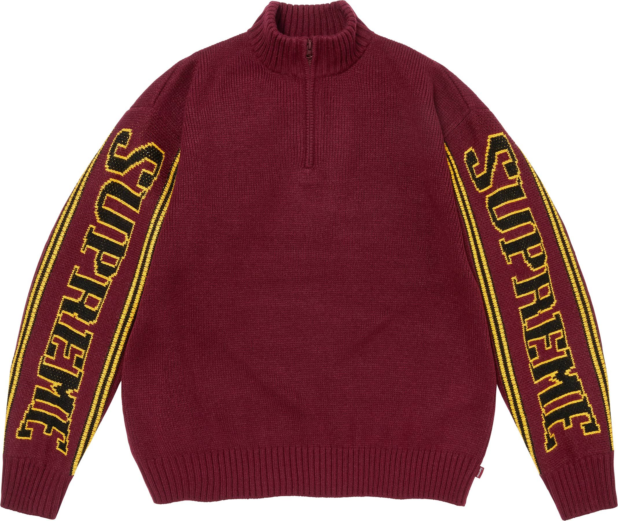 Supreme(シュプリーム) 2026FW Week1 Jacquard Sleeve Half Zip Sweater
