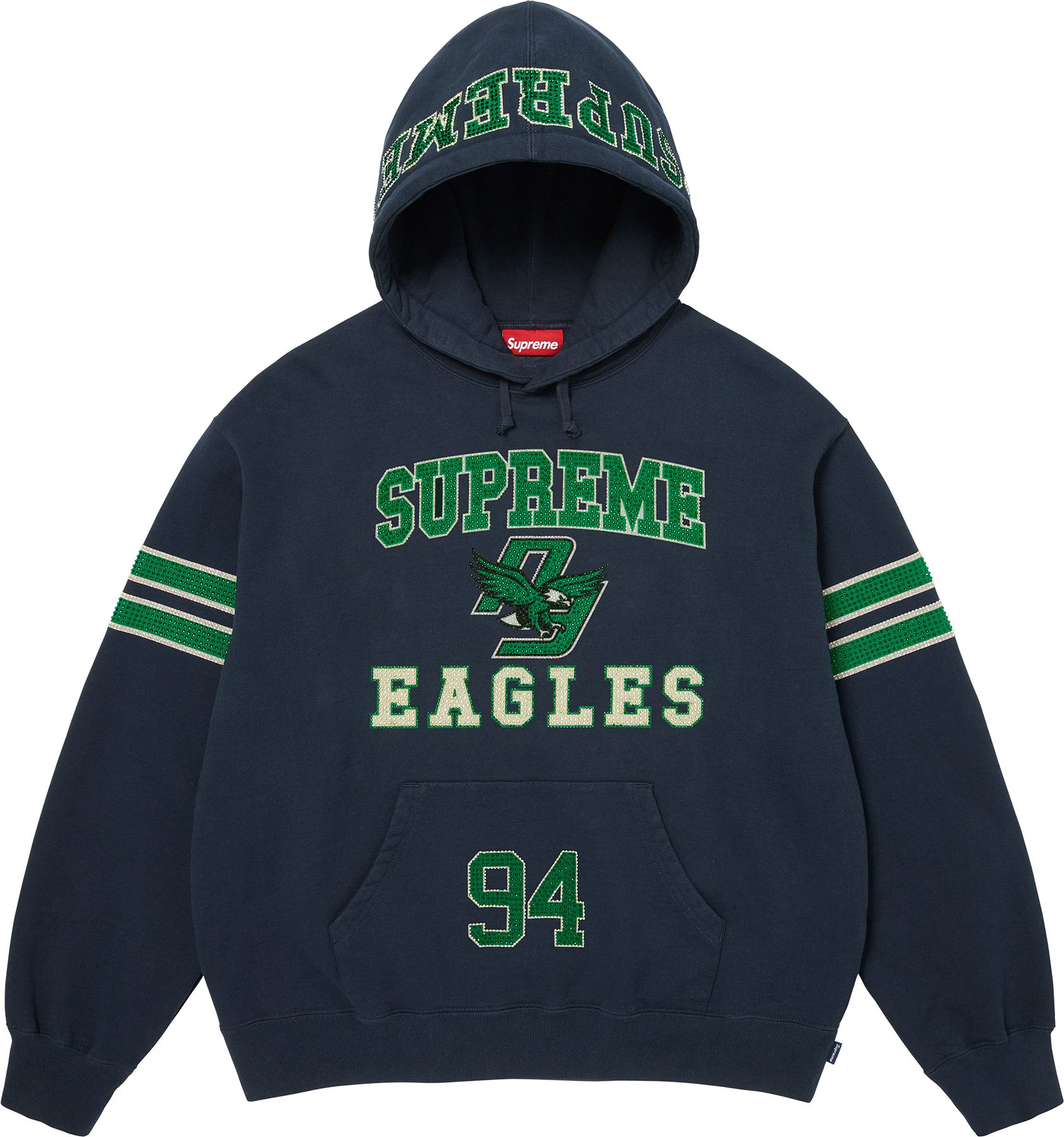 Supreme(シュプリーム) 2026FW Week1 Rhinestone Eagle Hooded Sweatshirt