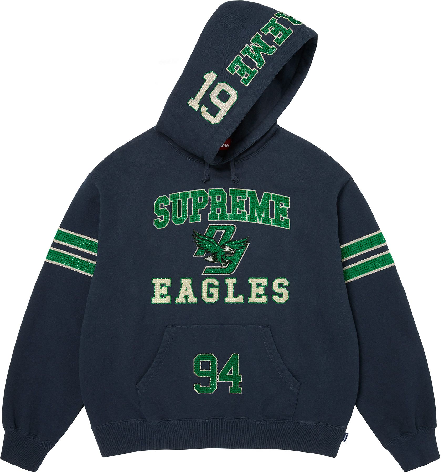 Supreme(シュプリーム) 2026FW Week1 Rhinestone Eagle Hooded Sweatshirt