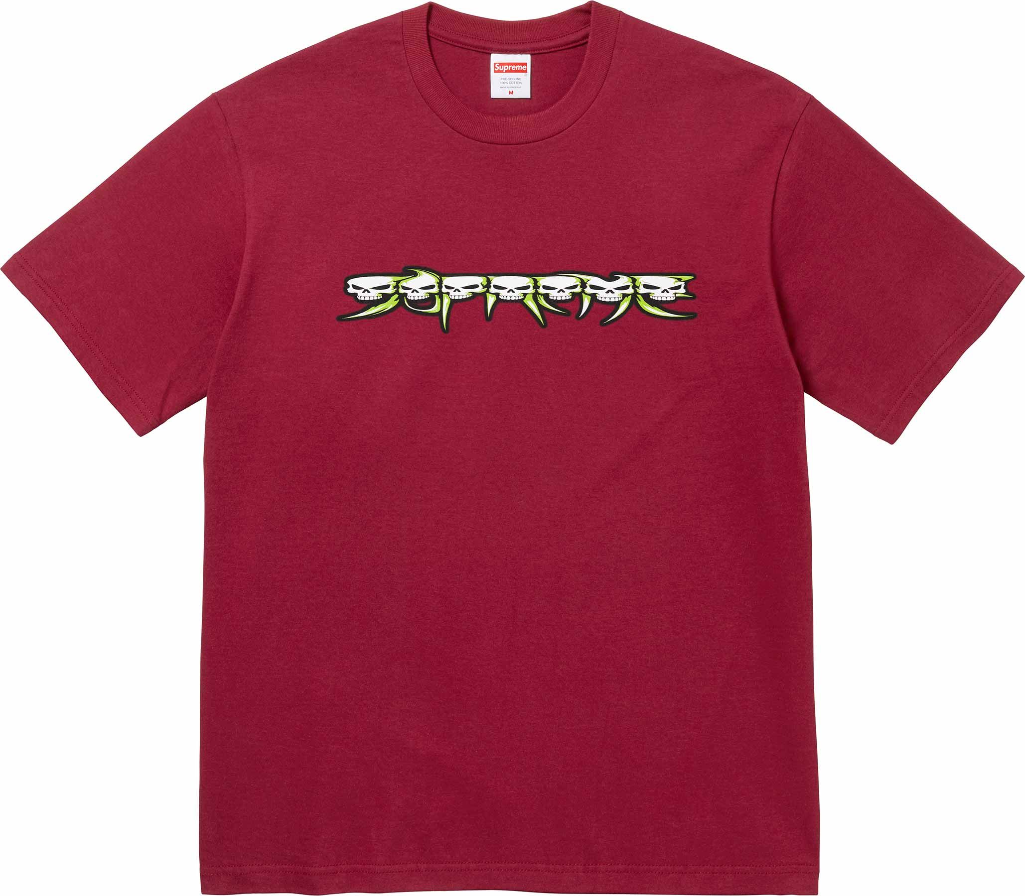 Supreme(シュプリーム) 2026FW Week1 Skulls Spellout Tee