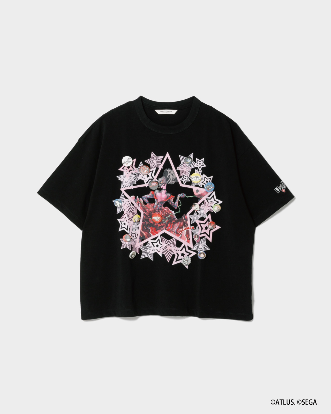 PERSONA 5 the Royal × beautiful people(ペルソナ5 ザ・ロイヤル × ビューティフルピープル)P5R high twist jersey T-shirts