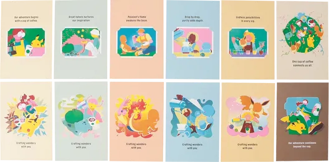 スタバ × ポケモン アートポストカードセット