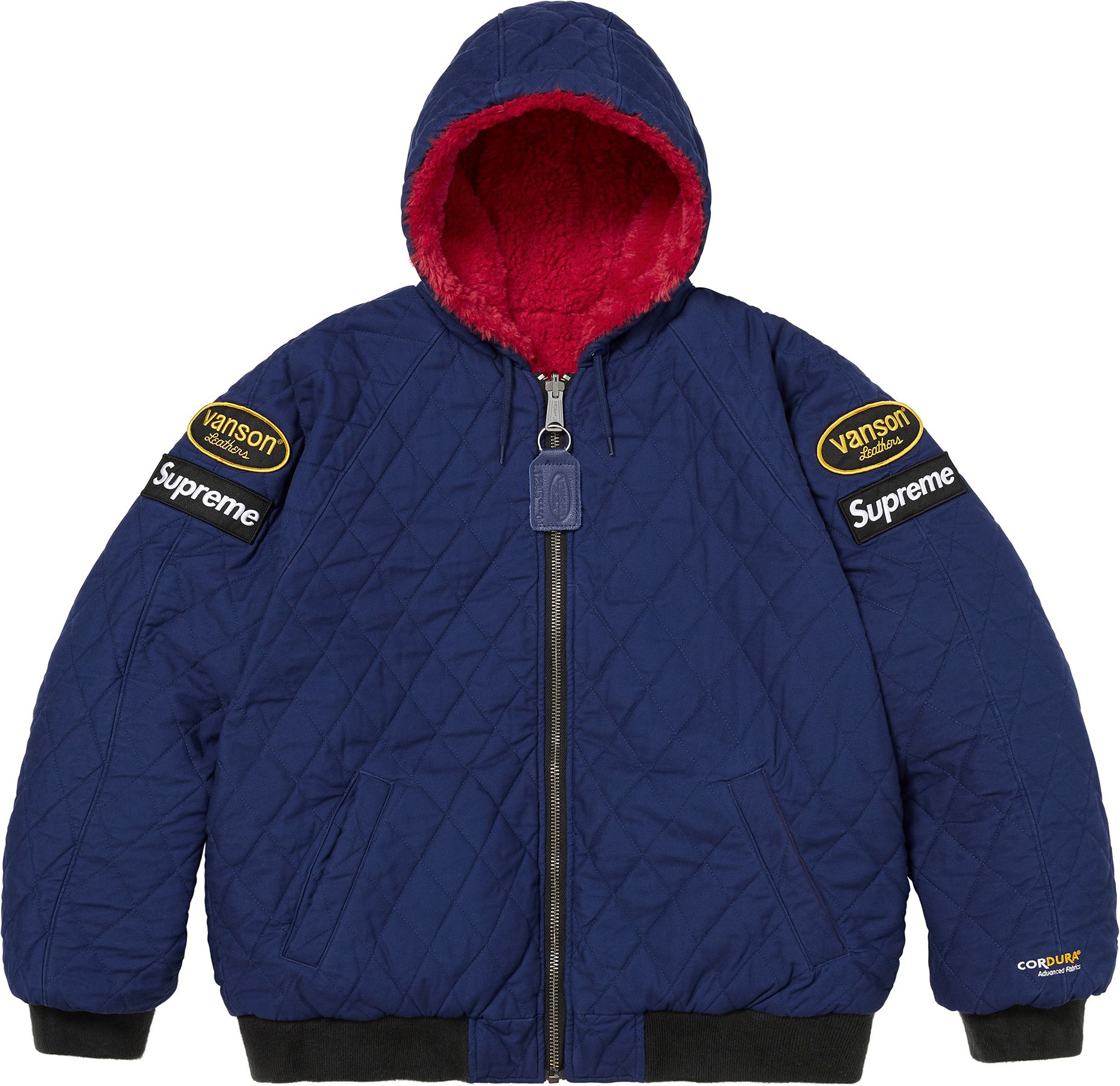 Supreme(シュプリーム) 2026FW Week7 Supreme®/Vanson Leathers® Reversible Quilted Hooded Jacket