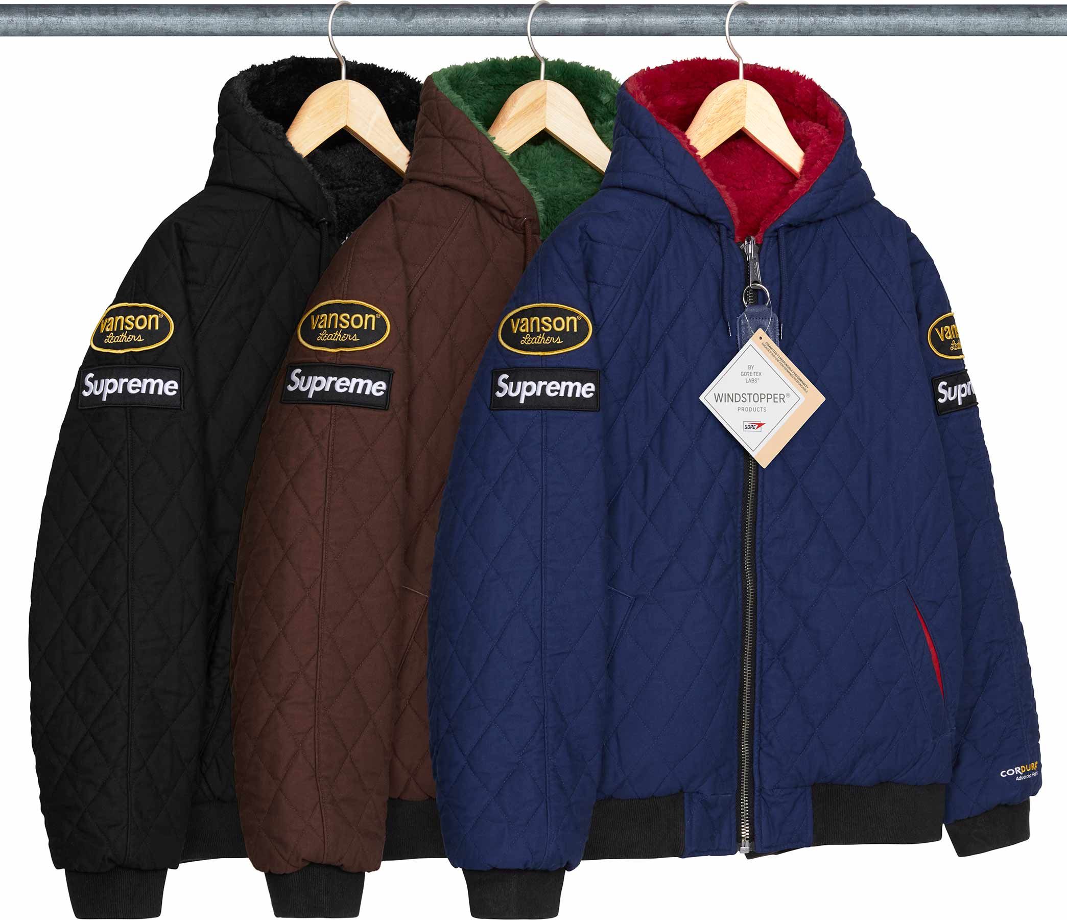 Supreme(シュプリーム) 2026FW Week7 Supreme®/Vanson Leathers® Reversible Quilted Hooded Jacket