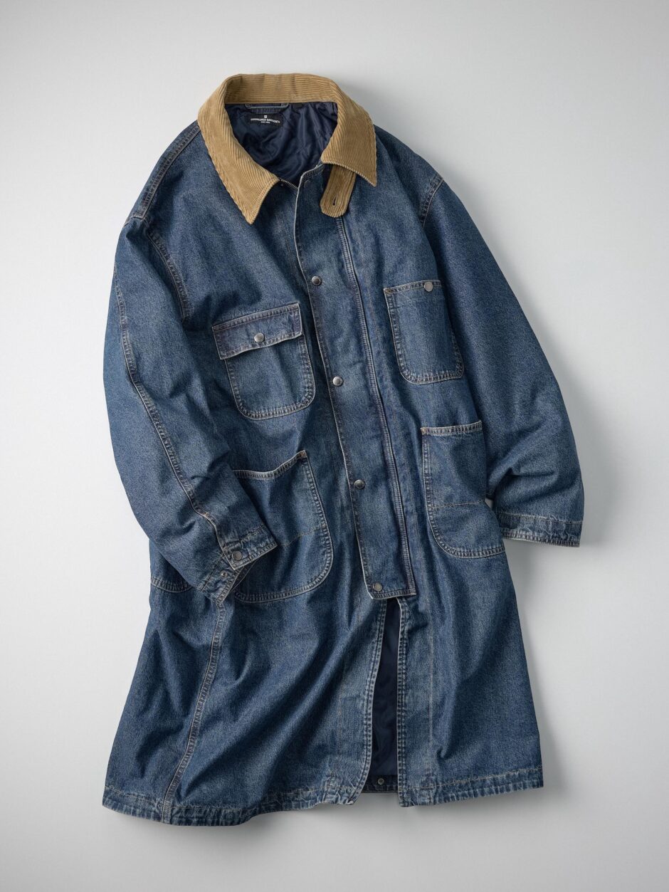 GU × ENGINEERED GARMENTS（ジーユー × エンジニアドガーメンツ） 2026年秋冬コラボ パデッド2WAYオーバーサイズワークコート｜3色（リップストップ2色・デニム1色）