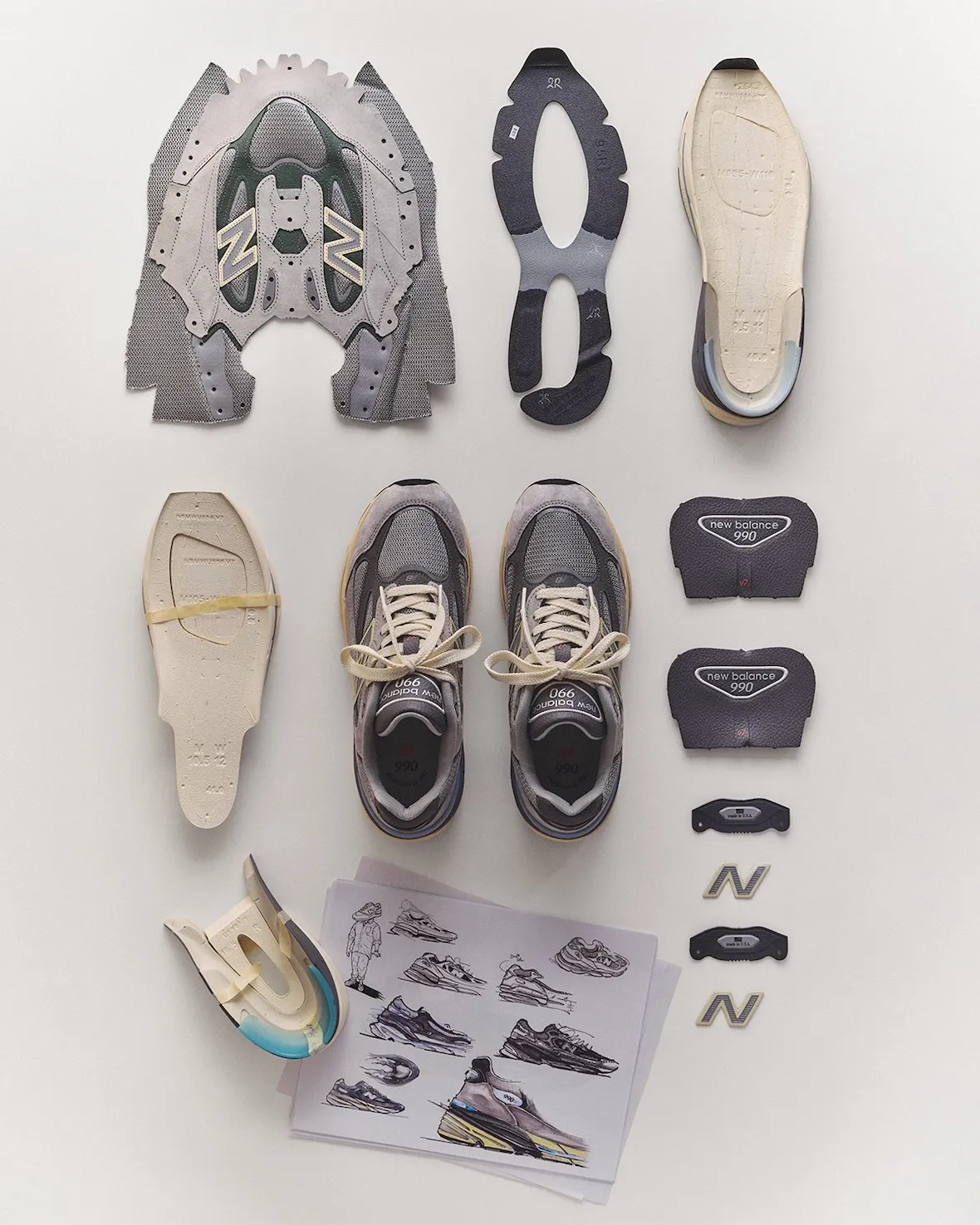 New Balance Made in USA 990v7 Grey(ニューバランス メイドインUSA 990v7 グレー)U990GR7